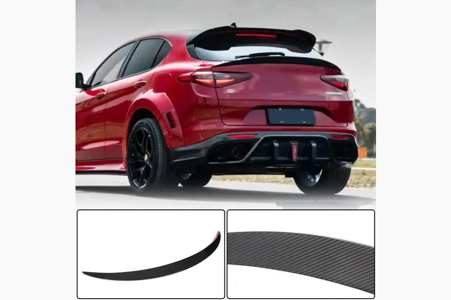 Alfa Romeo Stelvio 2016- Lower Spoiler V3 (2017-2023, Dry Carbon) Image