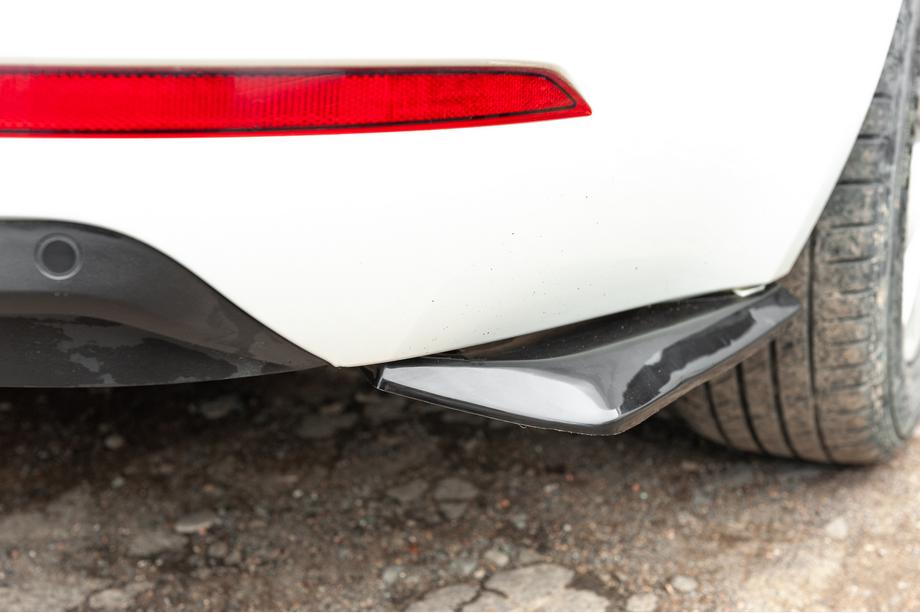 Universal Flap Rear Bumper Extensions Type-A (2 pcs, Gloss Black, ABS Plastic) Photo 10
