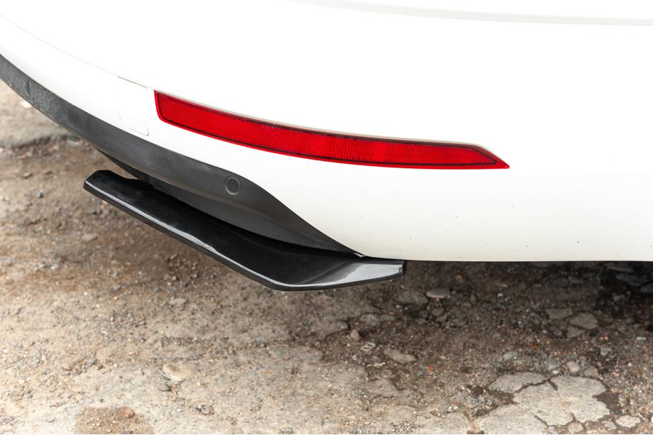 Universal Flap Rear Bumper Extensions Type-A (2 pcs, Gloss Black, ABS Plastic) Photo 12