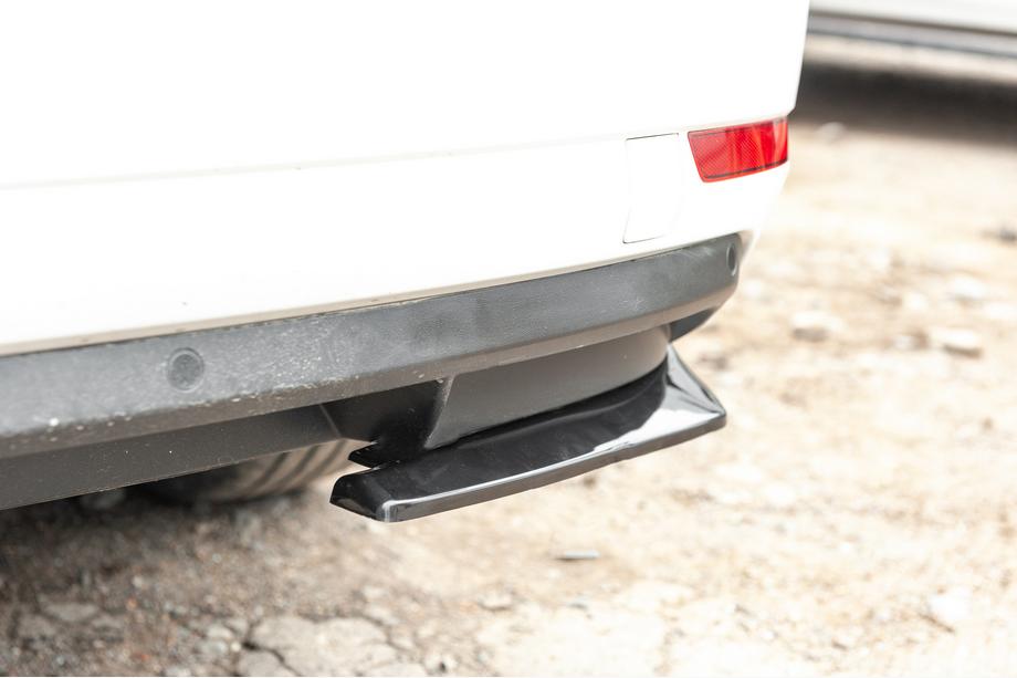 Universal Flap Rear Bumper Extensions Type-A (2 pcs, Gloss Black, ABS Plastic) Photo 13