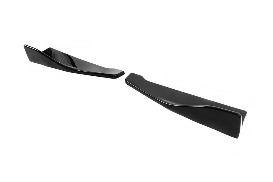 Universal Flap Rear Bumper Extensions Type-B (2 pcs, Gloss Black, ABS Plastic) Photo 3