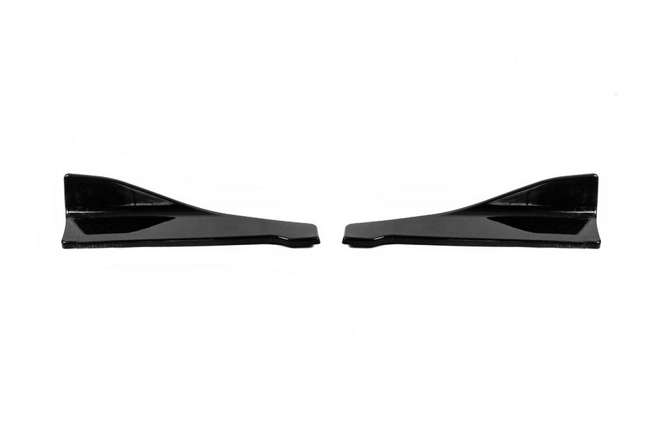 Universal Flap Rear Bumper Extensions Type-B (2 pcs, Gloss Black, ABS Plastic) Photo 4