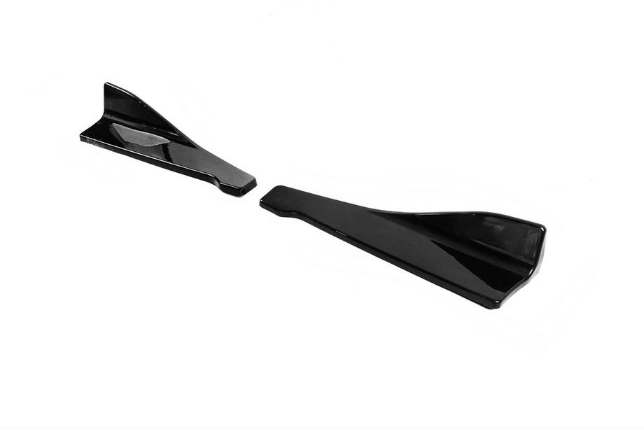 Universal Flap Rear Bumper Extensions Type-B (2 pcs, Gloss Black, ABS Plastic) Photo 5
