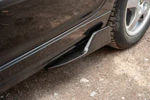 Universal Flap Rear Bumper Extensions Type-D (2 pcs, Gloss Black, ABS Plastic) photo 3