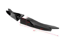 Universal Flap Rear Bumper Extensions Type-D (2 pcs, Gloss Black, ABS Plastic) photo 2