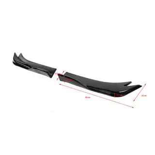 Universal Flap Rear Bumper Extensions Type-E (2 pcs, Gloss Black, ABS Plastic) photo 4