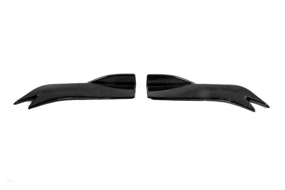 Universal Flap Rear Bumper Extensions Type-E (2 pcs, Gloss Black, ABS Plastic) Photo 7