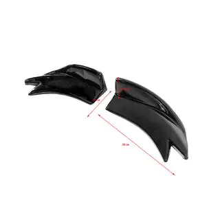 Universal Flap Rear Bumper Extensions Type-F (2 pcs, Gloss Black, ABS Plastic) photo 2