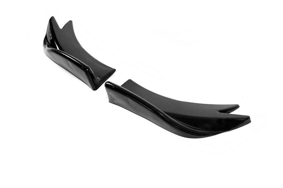 Universal Flap Rear Bumper Extensions Type-F (2 pcs, Gloss Black, ABS Plastic) Photo 5