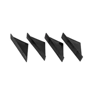 Universal Rear Diffuser Type-F (4pcs, Gloss Black, ABS Plastic) photo 4