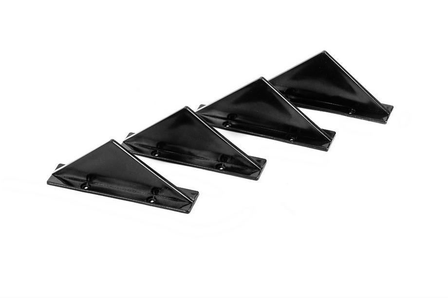 Universal Rear Diffuser Type-F (4pcs, Gloss Black, ABS Plastic) Photo 3