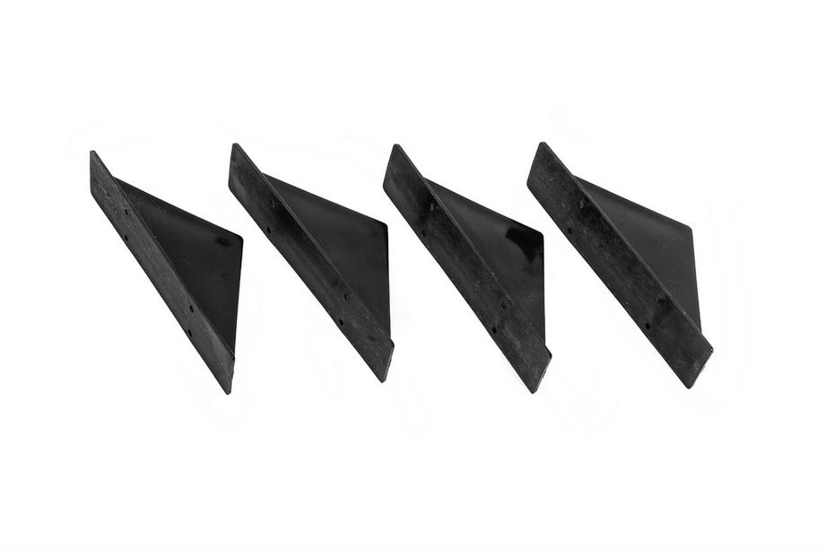 Universal Rear Diffuser Type-F (4pcs, Gloss Black, ABS Plastic) Photo 4
