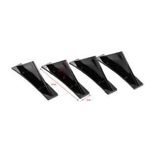 Universal Rear Diffuser Type-G (4pcs, Gloss Black, ABS Plastic) photo 2