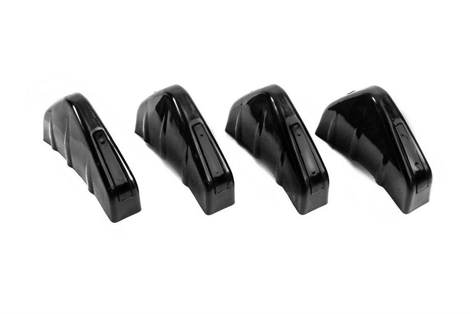 Universal Rear Diffuser Type-D (4pcs, Gloss Black, ABS Plastic) Photo 1
