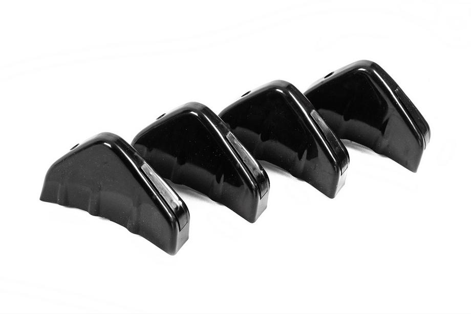 Universal Rear Diffuser Type-D (4pcs, Gloss Black, ABS Plastic) Photo 4