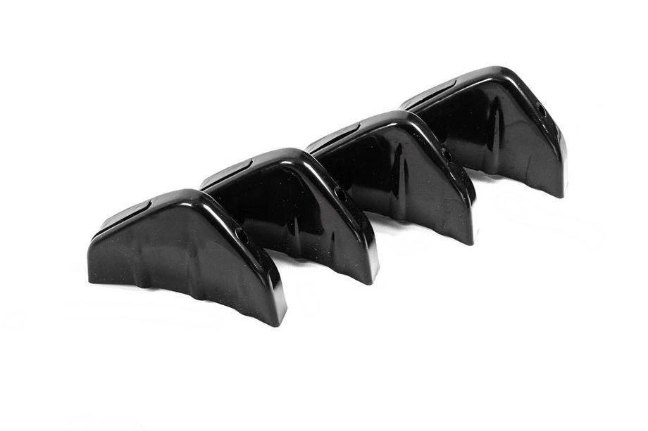 Universal Rear Diffuser Type-D (4pcs, Gloss Black, ABS Plastic) Photo 6
