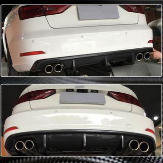 Rear bumper diffuser V1 (for Base Sedan 2012-2016, Carbon) photo 4