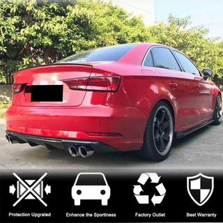 Rear bumper diffuser (for Base Sedan 2017-2020, Carbon) photo 2