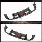 Audi A3 2012-2020 Rear bumper diffuser with LED brake light (for Base Sedan 2017-2020, Carbon) photo 4