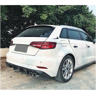 Rear Bumper Diffuser V2 (for S-Line HB 2017-2020, Carbon) photo 2