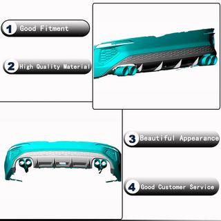 Rear bumper diffuser V2 for S-Line Sedan 2020-2023 (Carbon) photo 3