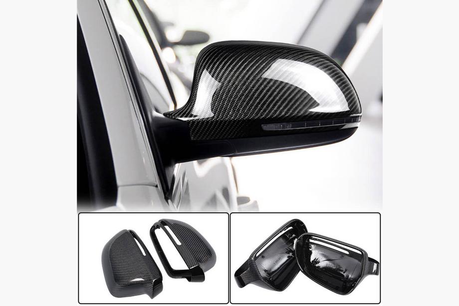 Audi A3 2003-2012 Mirror Covers Replacement Style (Carbon) Image