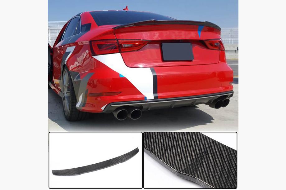 Audi A3 2012-2020 Rear Trunk Spoiler (FRP) Photo 3