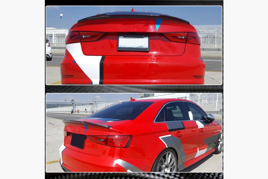 Audi A3 2012-2020 Rear Trunk Spoiler (FRP) Photo 7