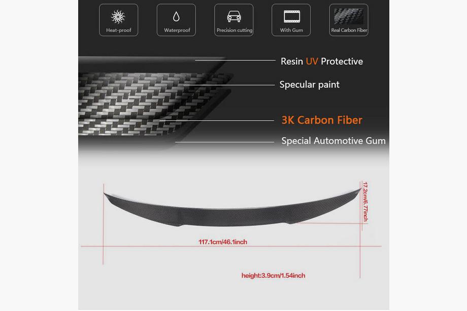 Audi A3 2012-2020 Rear Trunk Spoiler (FRP) Photo 8