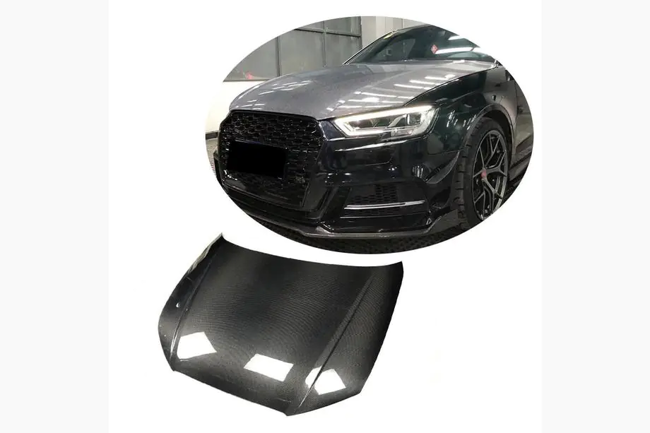 Audi A3 2012-2020 Hood V2 (for Sedan 2012-2016, Carbon) Image
