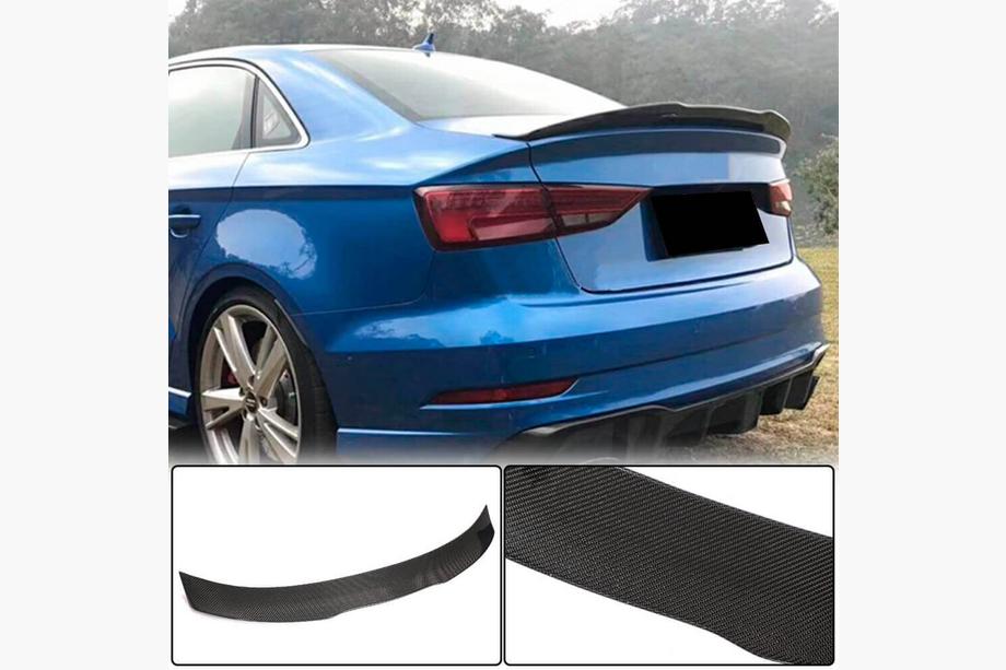 Audi A3 2012-2020 V6 Spoiler (for Sedan, Carbon) Image