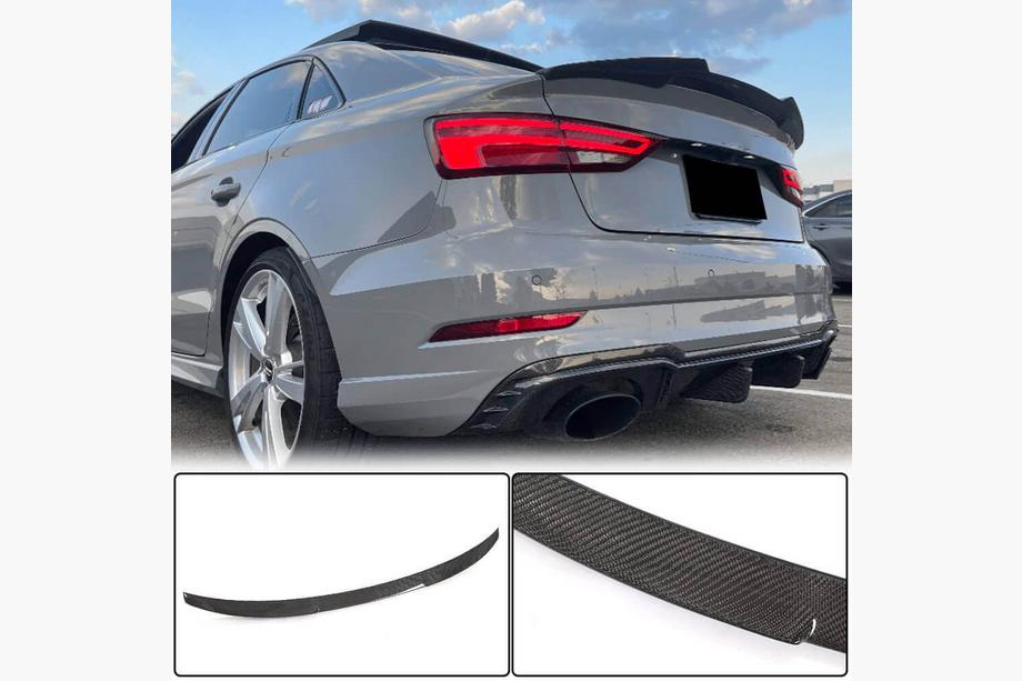 Audi A3 2012-2020 Spoiler V2 (for Sedan, Carbon) Image