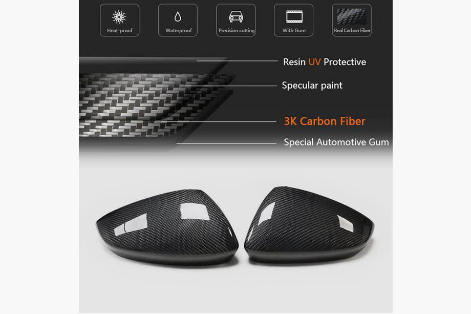 Audi A3 2020- Mirror Covers (Carbon) V2 Photo 6