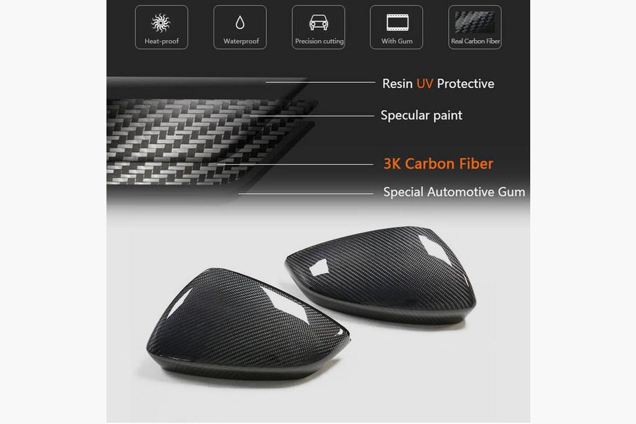 Audi A3 2020- Mirror Covers (Carbon) V2 Photo 10