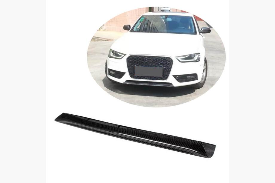 Audi A4 B8 2007-2015 Front bumper lip (for Base 2011-2015, Carbon) Image