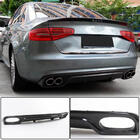 Audi A4 B8 2007-2015 Rear Bumper Diffuser (for Base 2011-2015, Carbon) photo 1