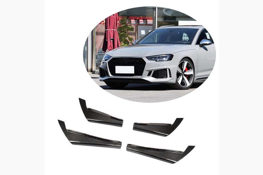 Audi A4 B9 2015-2024 Front bumper lip (for Base 2015-2019, Carbon) Image