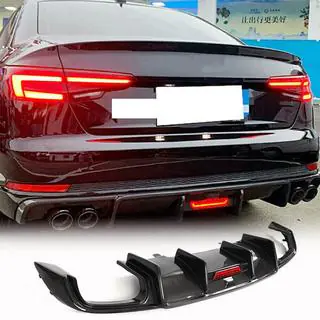 Rear bumper diffuser (for Base Sedan 2015-2019, Carbon) photo 1