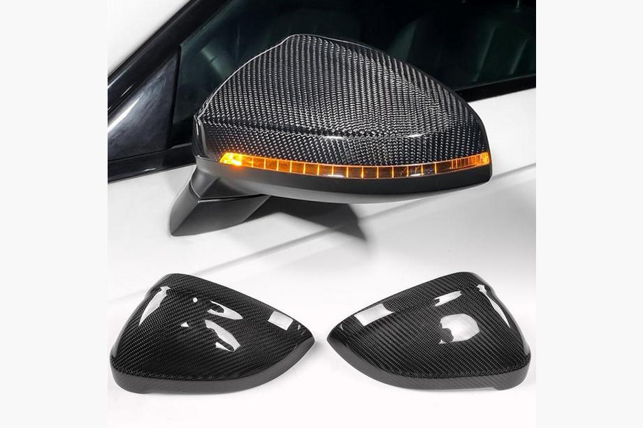 Audi A4 B9 2015-2024 Mirror Covers Replacement Style (Carbon) V1 Image