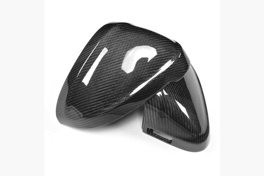 Audi A4 B9 2015-2024 Mirror Covers Replacement Style (Carbon) V2 Image