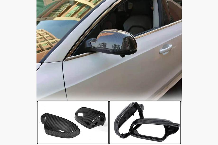 Audi A4 B8 2007-2015 Mirror Covers Replacement Style (Carbon) V3 Image