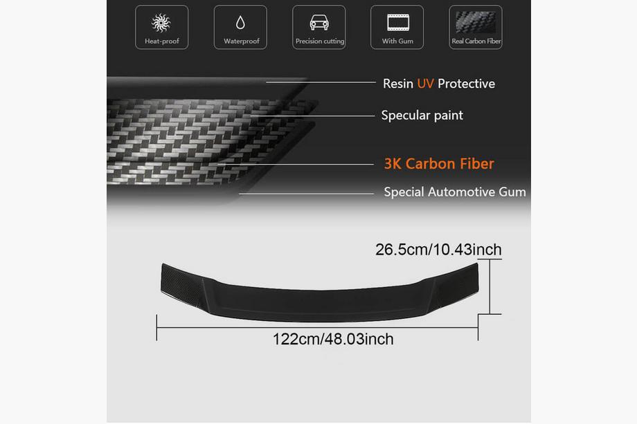 Audi A4 B9 2015-2024 V2 Spoiler (for Sedan, Carbon) Photo 6
