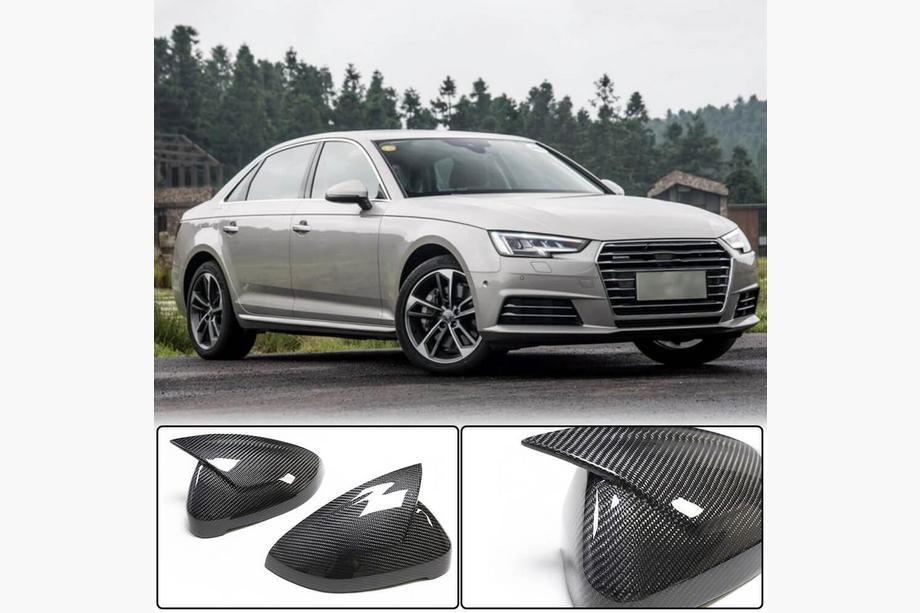 Audi A4 B9 2015-2024 Mirror Covers Pair LHD Replacement (Carbon) V2 Image