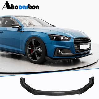 Front Bumper Lip V2 (for S-Line 2016-2020, Carbon) photo 1