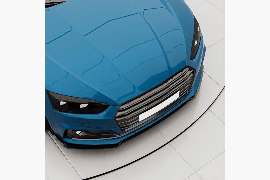 Audi A5 2016-2025 Front Bumper Lip V2 (for S-Line 2016-2020, Carbon) Photo 2