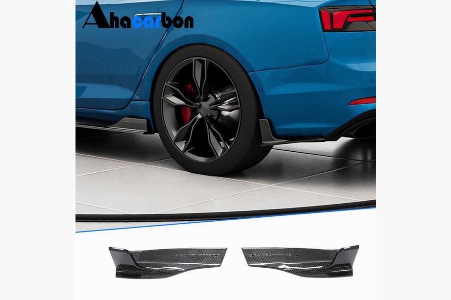 Audi A5 2016-2025 Rear Bumper Extensions Flap (for S-Line 2016-2020, Carbon) Image