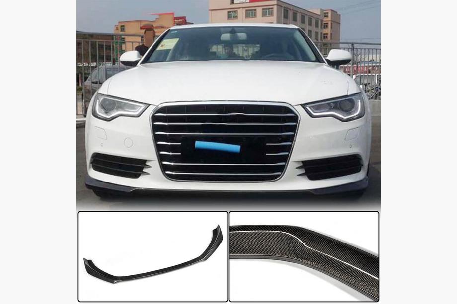 Audi A6 C7 2011-2017 Front Bumper Lip Carbon (for Base 2012-2015) Image