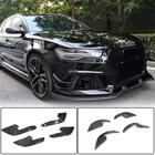 Audi A6 C7 2011-2017 Front bumper covers (for RS6, 4 pcs, Carbon) photo 1