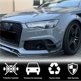Front bumper covers (for RS6, 4 pcs, Carbon) photo 2