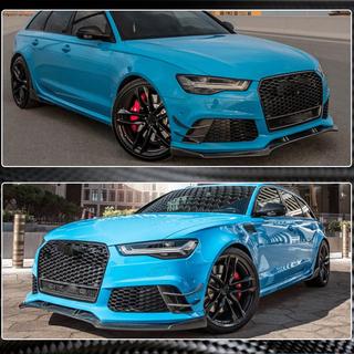 Front bumper covers (for RS6, 4 pcs, Carbon) photo 3